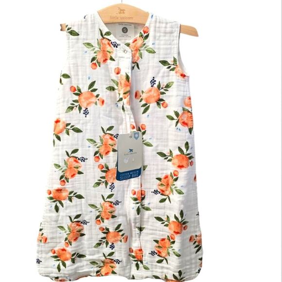 little unicorn Other - NWT Little Unicorn Cotton Muslin Sleep Bag Zip Up Size 0-6 months